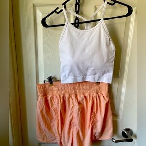 All in motion- shorts and crop top sport’s bra.